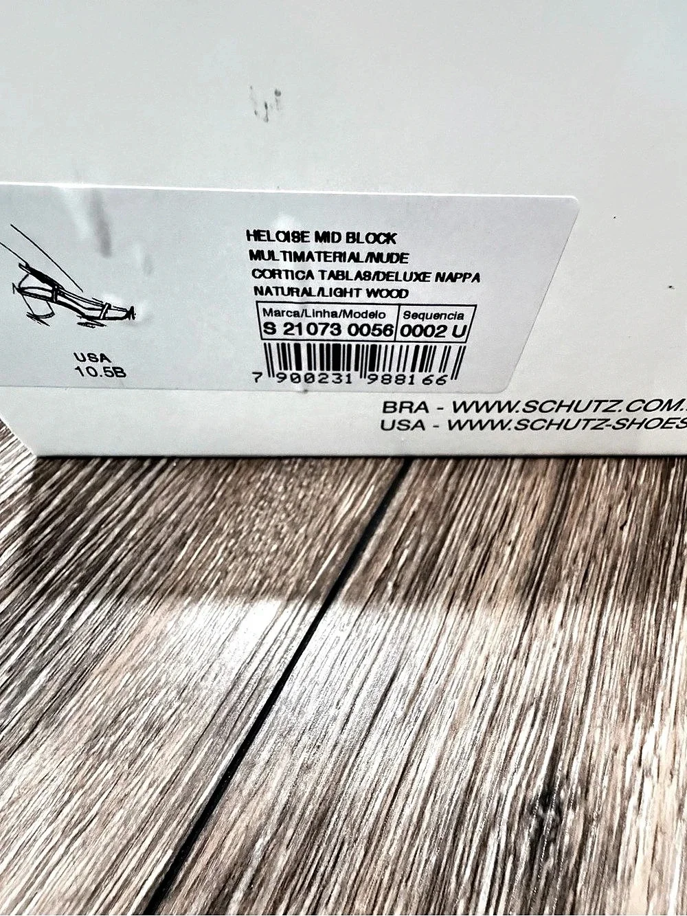 Schutz Heloise Mid Block Heel Leather Sandals US 10.5B New in box